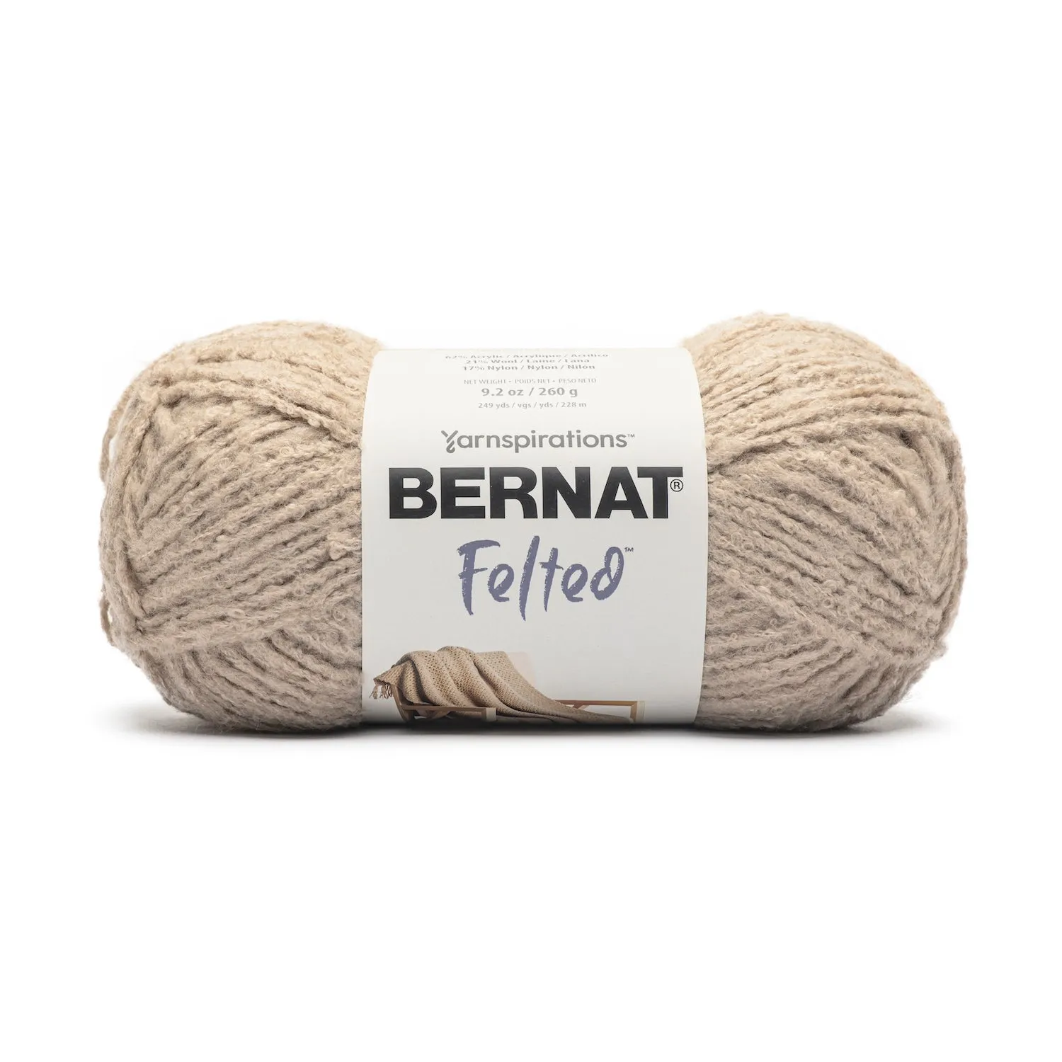 Bernat Felted Garn Acryl-Wollmischung dick flauschig