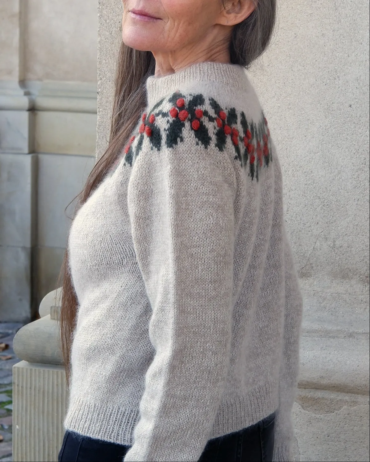 Knitting for Olive Holly Sweater Strickanleitung Weihnachtspullover