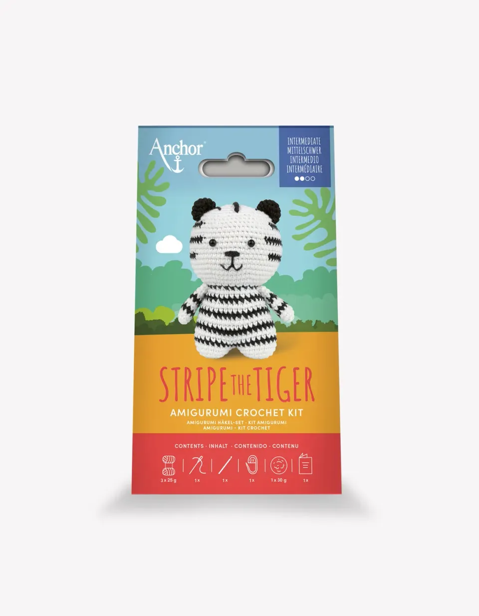 Anchor Stripe Tiger Amigurumi Häkelset Baumwolle