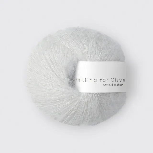 Knitting for Olive Soft Silk Mohair Wolle Limestone weißgrau