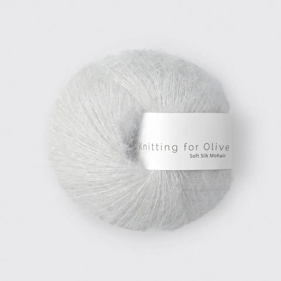 Knitting for Olive Soft Silk Mohair Wolle Limestone weißgrau