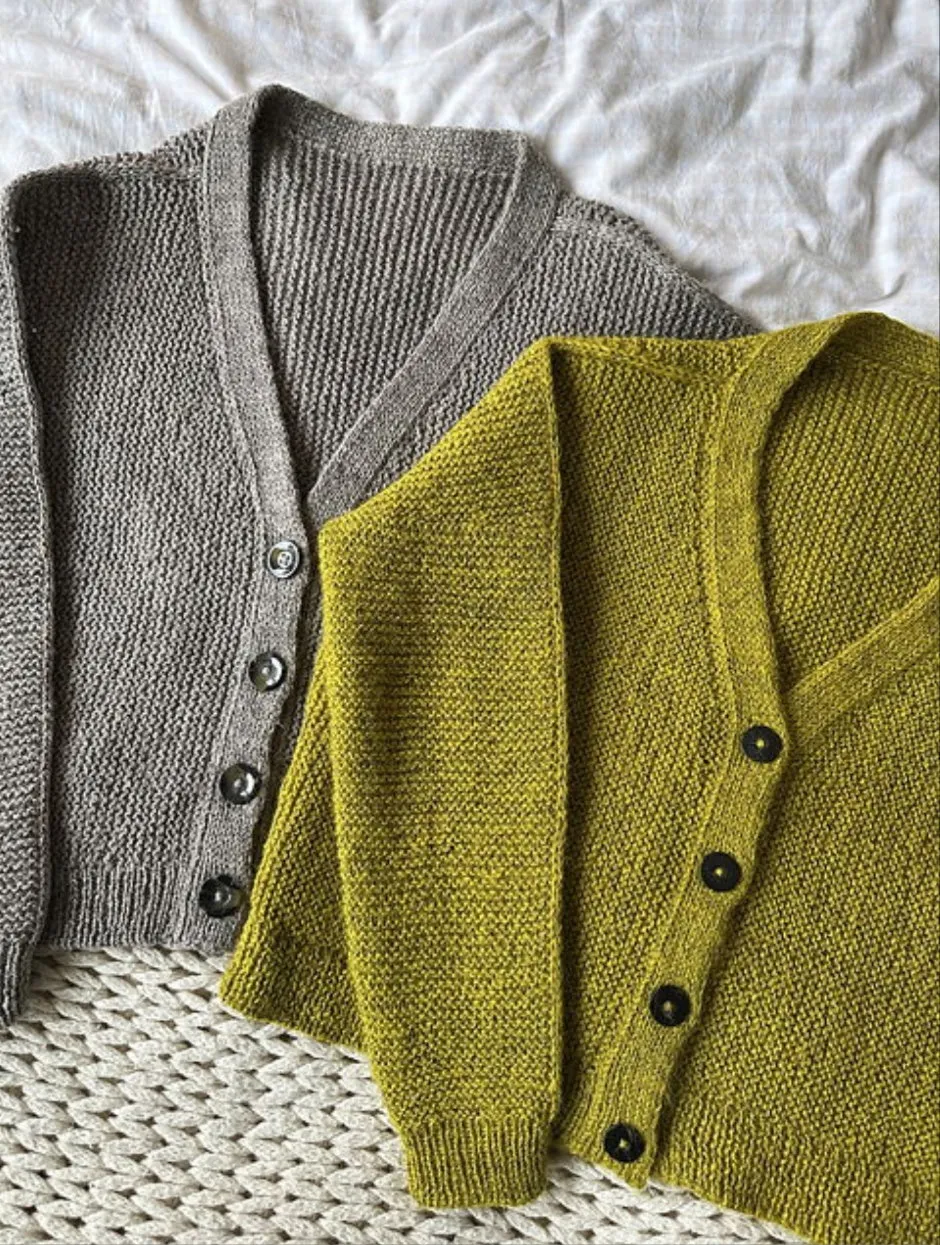 John Arbon Midland Cardigan Strickkit Golden Knob Gr.1-3 Wolle