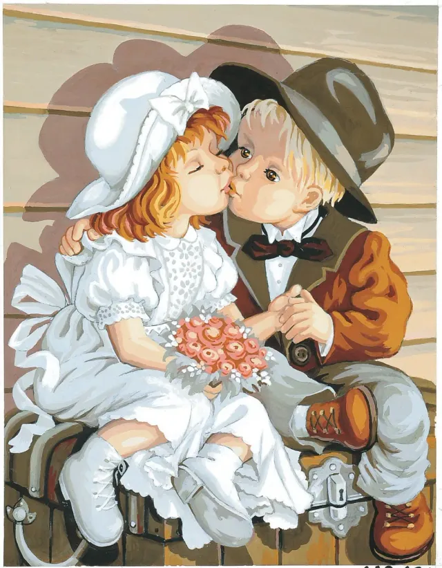 Anchor Royal Paris Kiss Gobelin Stickleinwand 47,5x37 cm Baumwolle