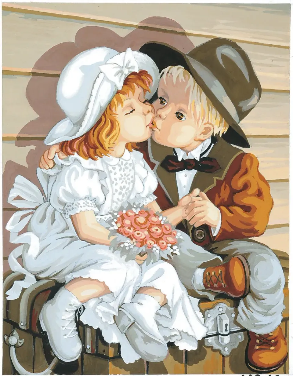 Anchor Royal Paris Kiss Gobelin Stickleinwand 47,5x37 cm Baumwolle
