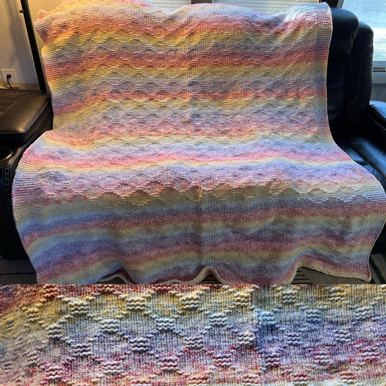 Bernat Blanket Ethereal Stripes Chenillegarn 300g gesprenkelt
