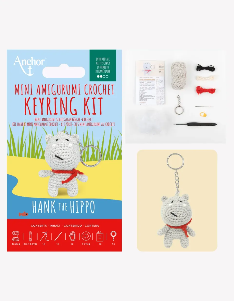 Anchor Hank Hippo Amigurumi Häkelset