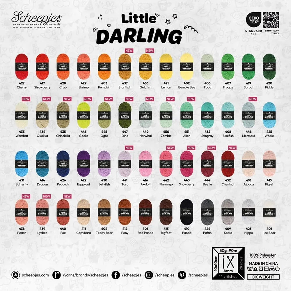Scheepjes Little Darling 427 Knäuel Kirsch 50g Acryl-Wolle