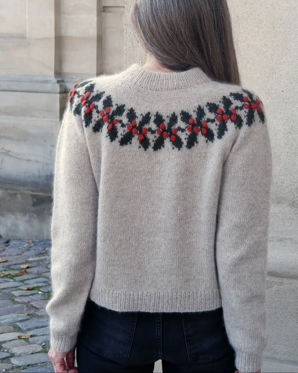 Knitting for Olive Holly Sweater Strickanleitung Weihnachtspullover