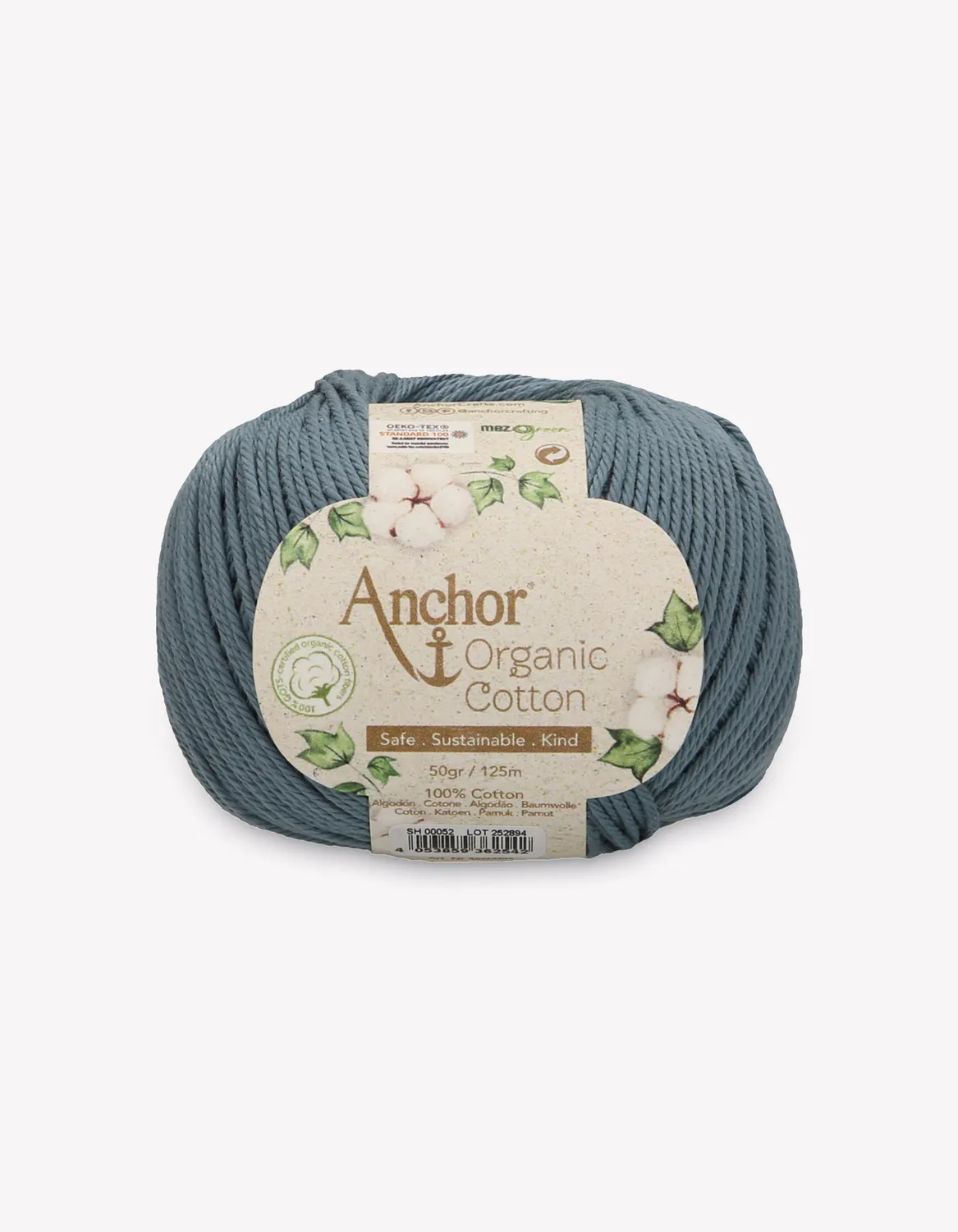 Anchor Organic Cotton Baumwollgarn 50g matt natur