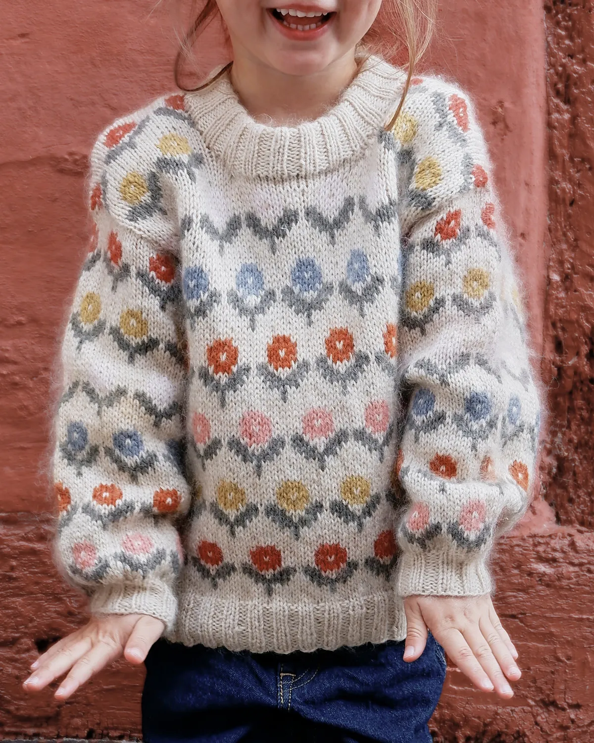 Knitting for Olive Anemone Sweater Anleitung Deutsch Kinder Fair Isle