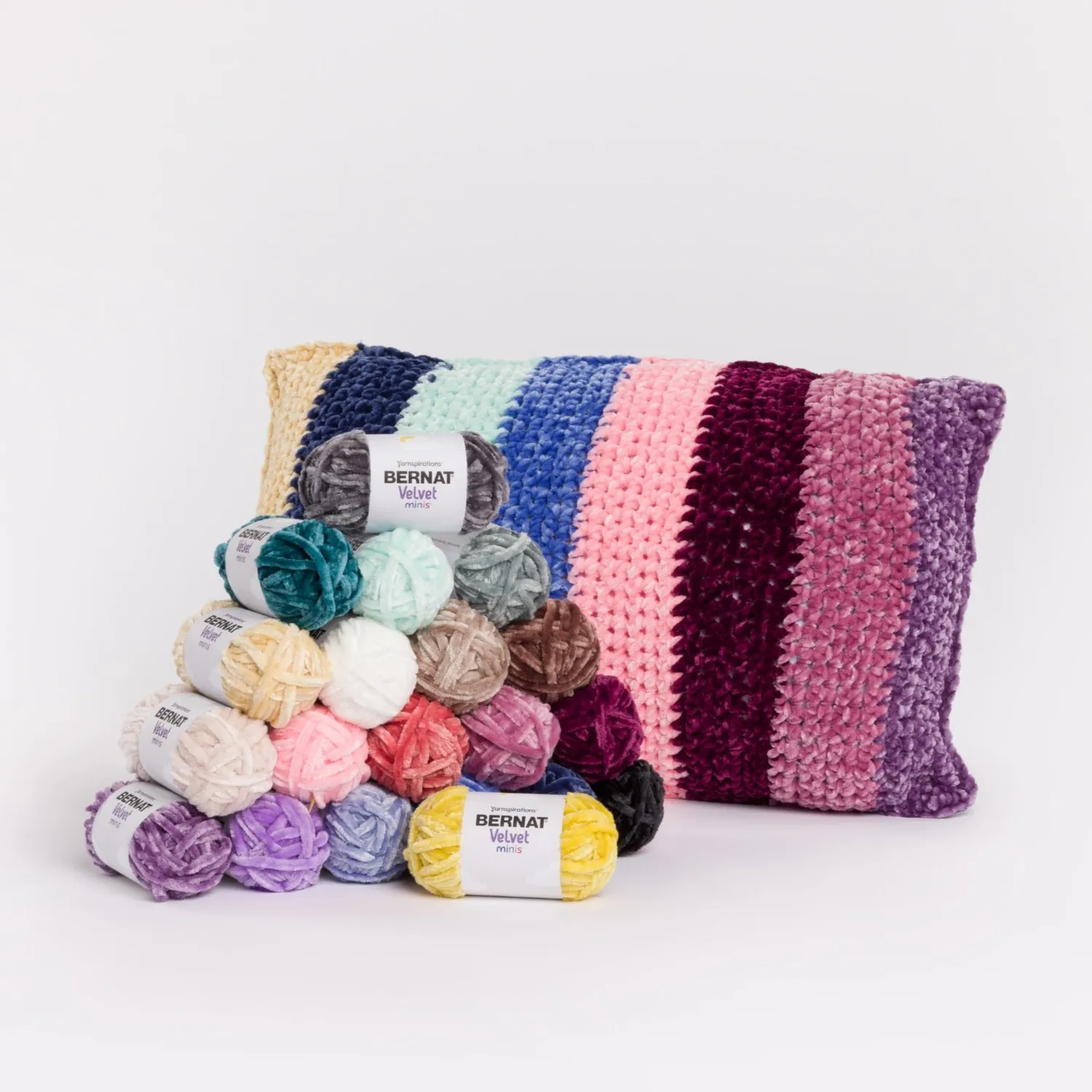 Bernat Velvet Minis Pack Samtgarn 700g Classic 20 Miniknäuel Chenille