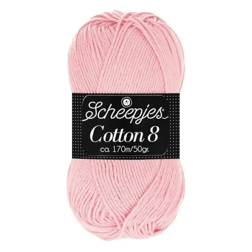 Scheepjes Cotton 8 Garn 649 Rosa 50g 170m Baumwolle