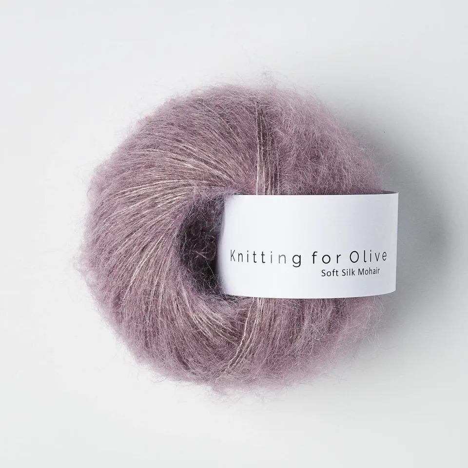 Knitting for Olive Soft Silk Mohair Wolle Artichoke Purple lila