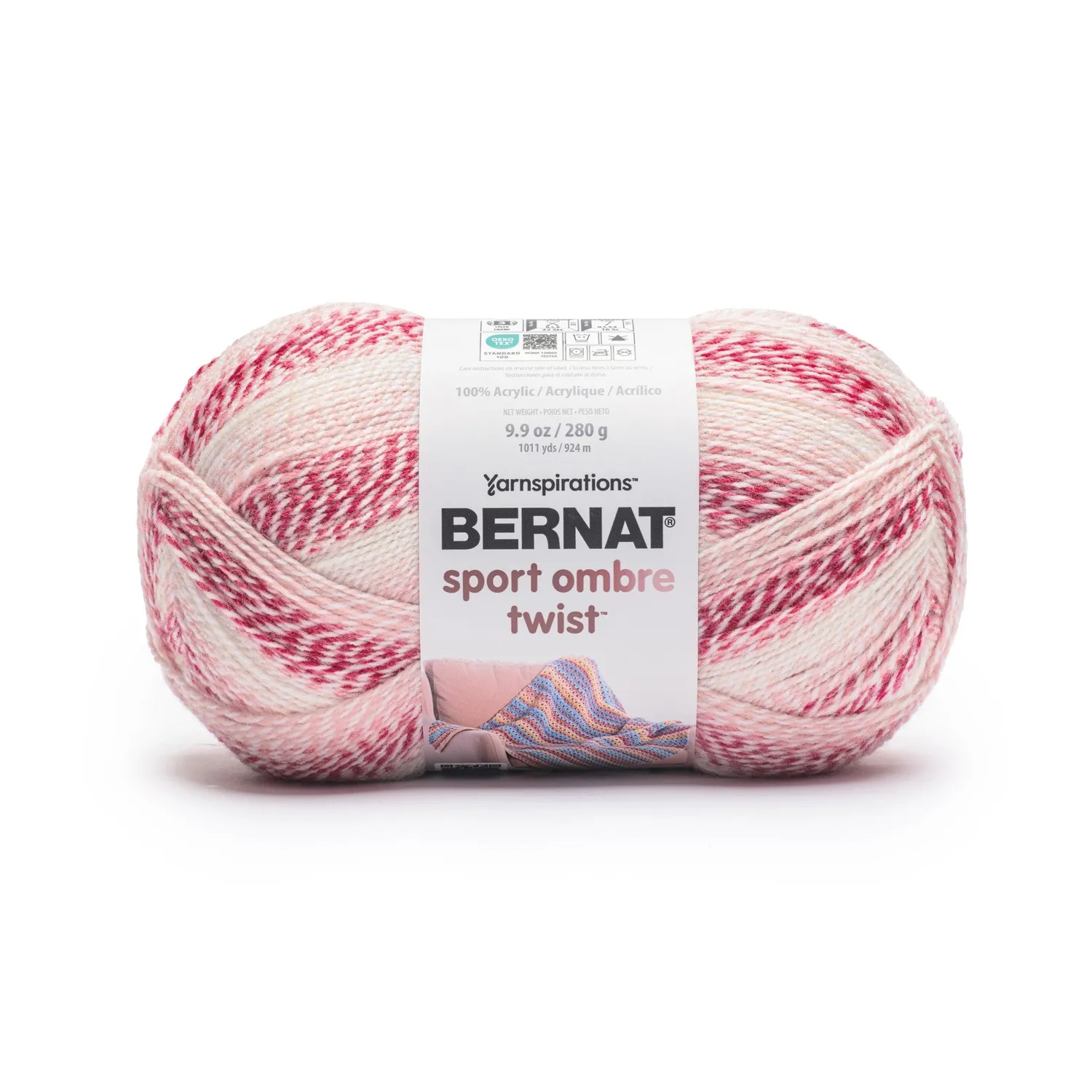 Bernat Sport Ombre Babywolle 280g zarter Farbverlauf