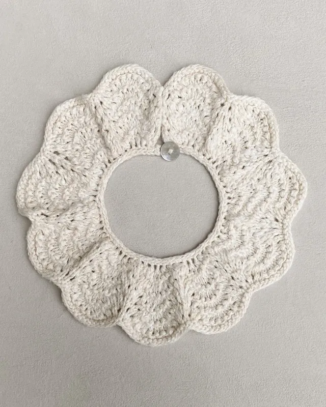 Knitting for Olive Lace Collar Strickanleitung Deutsch Lochmuster