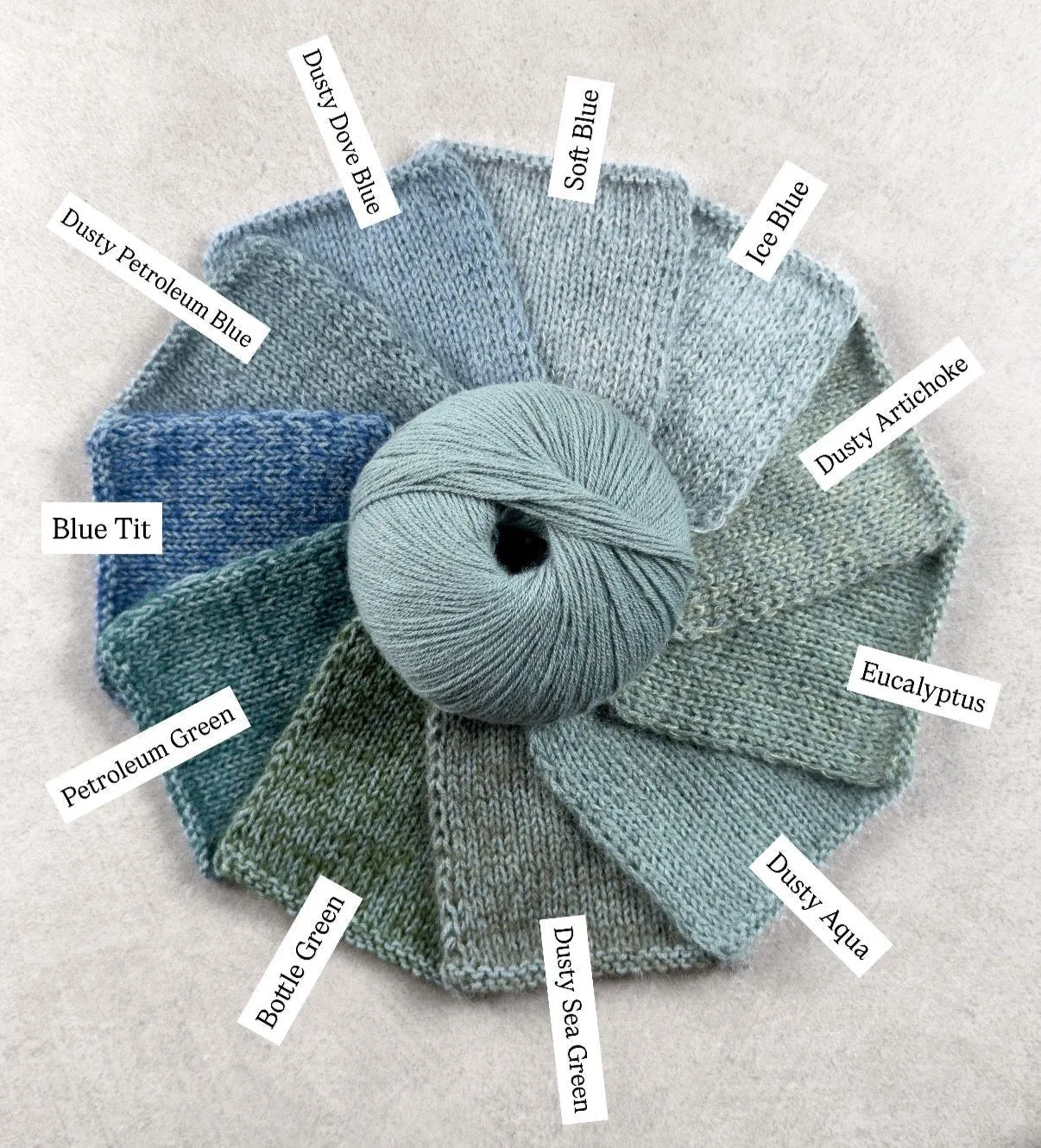 Knitting for Olive Merino Wolle Dusty Aqua Grünblau