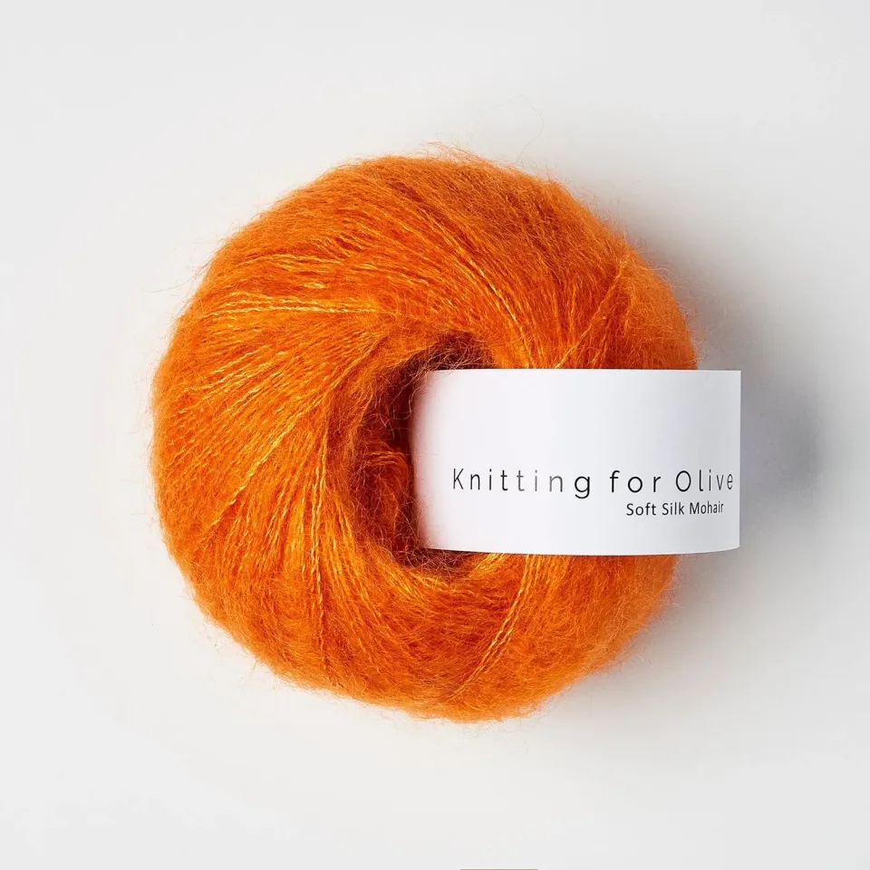 Knitting for Olive Soft Silk Mohair Wolle Hokkaido 25g orange