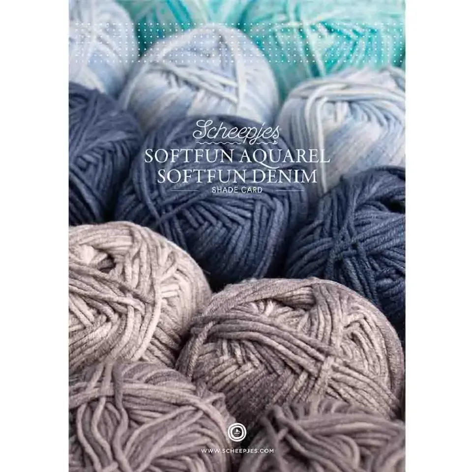 Scheepjes Softfun Aquarel Denim Farbkarte 1 Stück