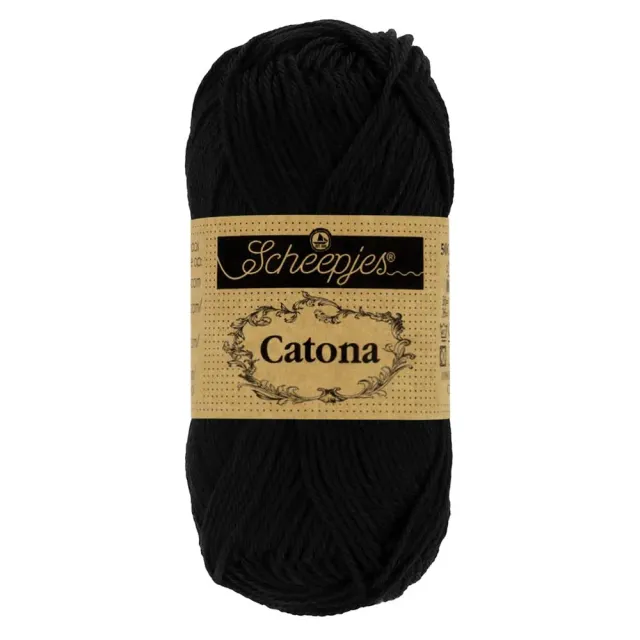 Scheepjes Catona 110 Jet Black Häkelgarn 100g mercerisiert