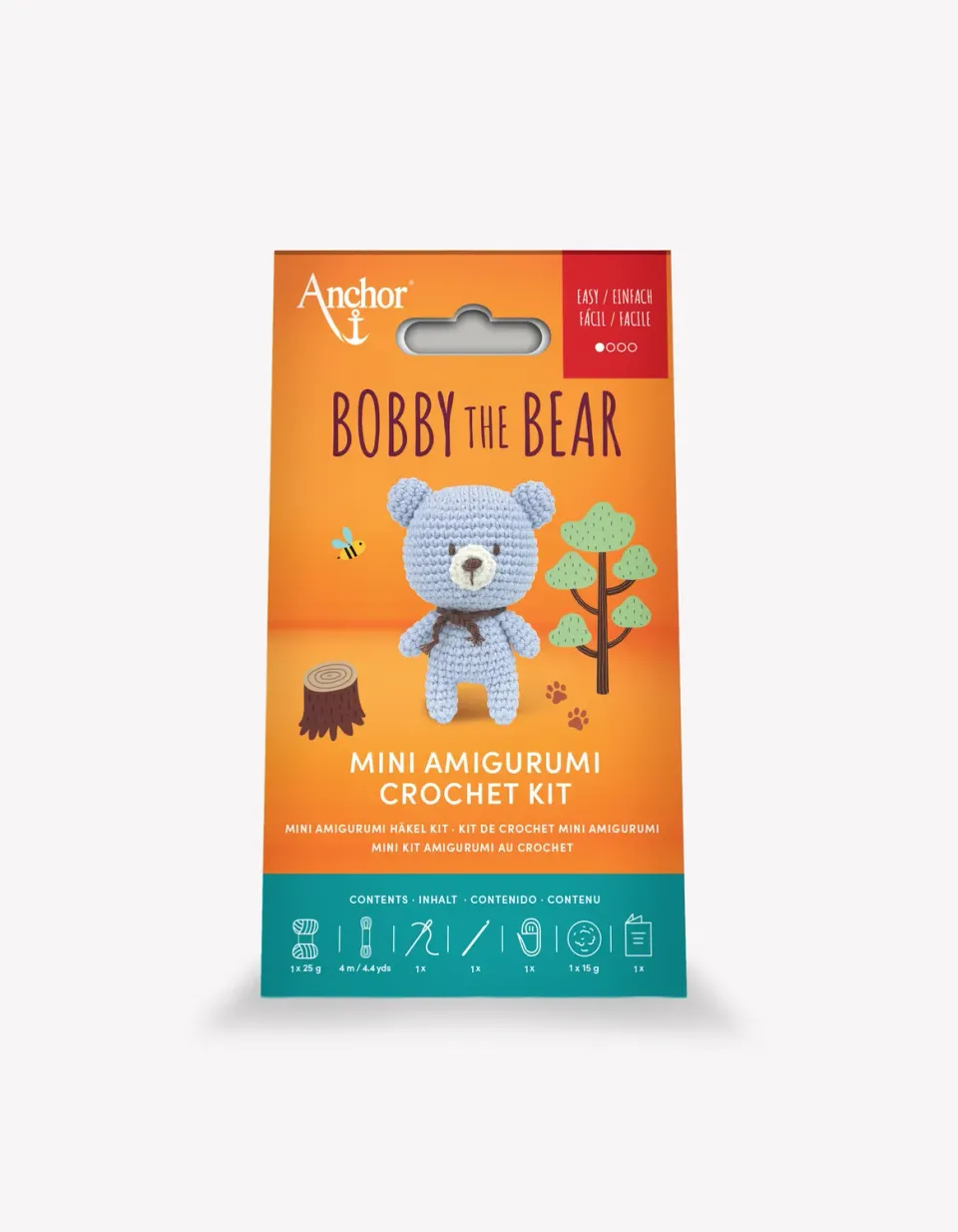 Anchor Bobby Bear Amigurumi Häkelset leicht