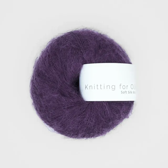 Knitting for Olive Soft Silk Mohair Garn Plum dunkles Lila