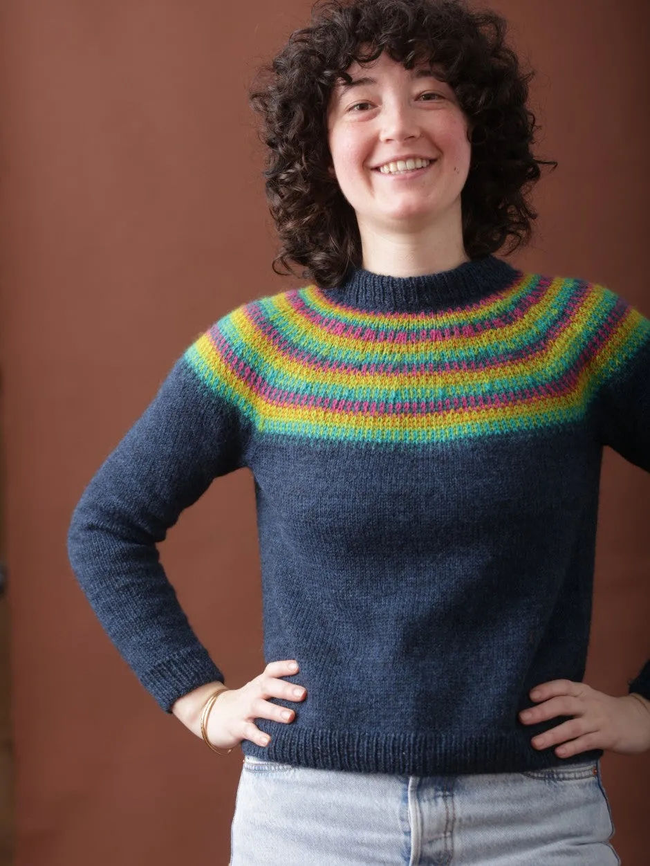 John Arbon Yarnadelic Kintra Pullover Strickset Sunset