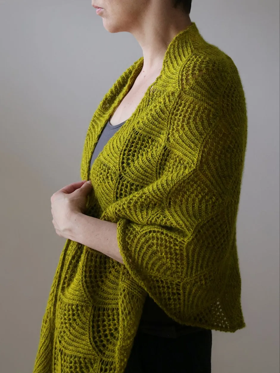 John Arbon Rainshine Shawl Strickkit Appledore DK Golden Knob