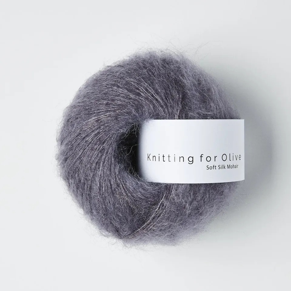 Knitting for Olive Soft Silk Mohair Wolle Dusty Violette Mohair