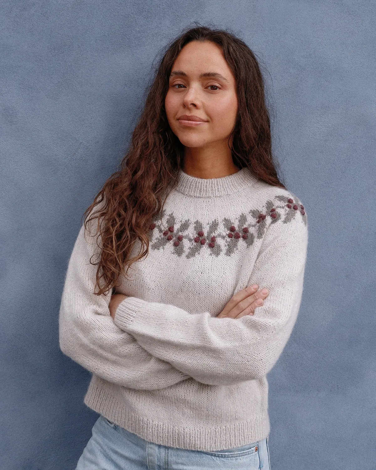 Knitting for Olive Holly Sweater Strickanleitung Weihnachtspullover