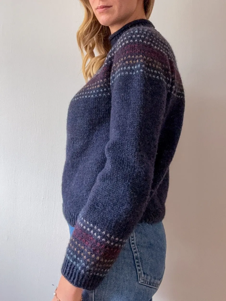 John Arbon Orla Pullover Strickkit Harvest Worsted Rainbow A-B