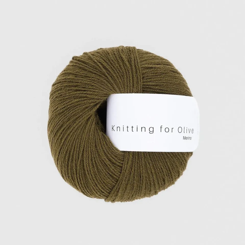Knitting for Olive Merino Green Ocher Wolle 50g erdiggrün