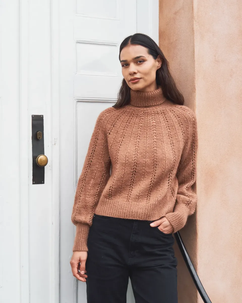 Knitting for Olive Fern Sweater Strickanleitung deutsch Lacemuster