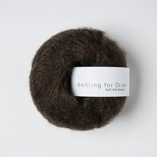 Knitting for Olive Soft Silk Mohair Wolle Brown Bear meliert