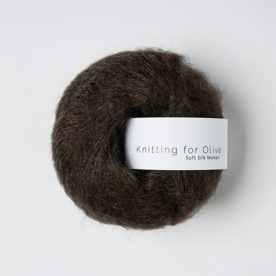 Knitting for Olive Soft Silk Mohair Wolle Brown Bear meliert