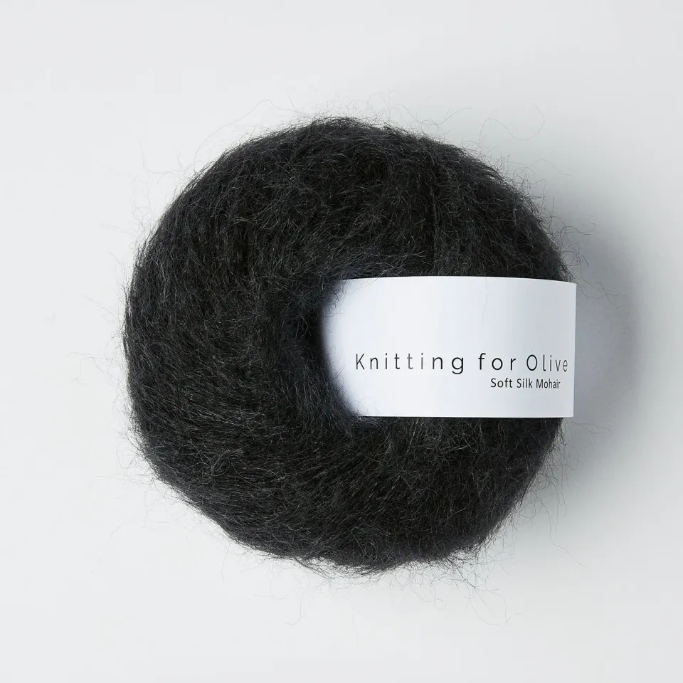 Knitting for Olive Soft Silk Mohair Licorice 25 g Schwarz Flausch