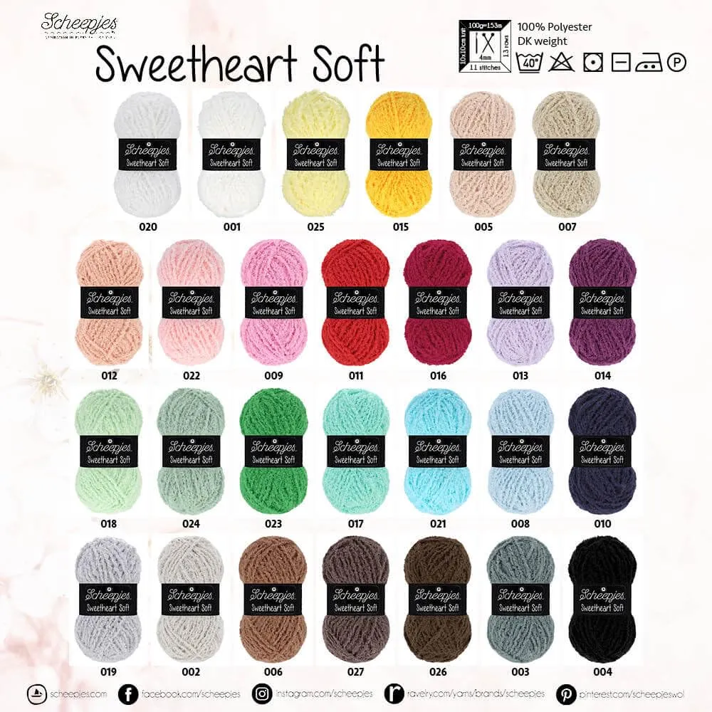 Scheepjes Sweetheart Soft 003 Häkelgarn 100g samtig