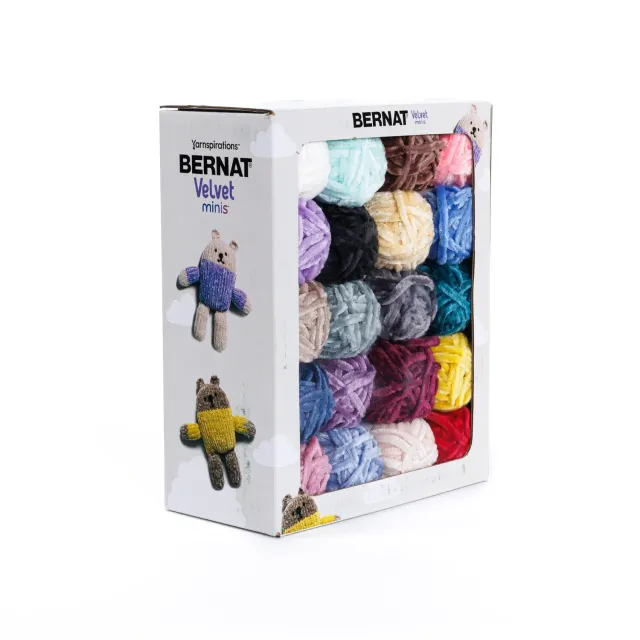 Bernat Velvet Minis Pack Samtgarn 700g Classic 20 Miniknäuel Chenille