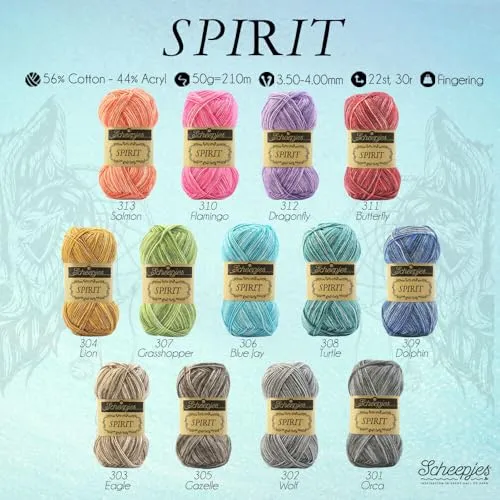 Scheepjes Spirit Garn 50g Dolphin 309 Baumwolle