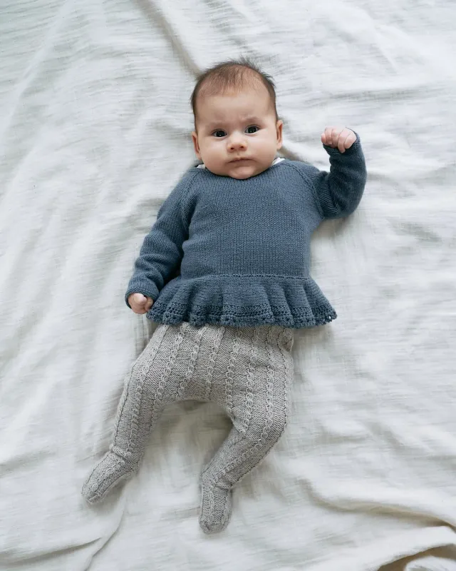 Knitting for Olive Agnes Blouse Anleitung Kinder Rüsche
