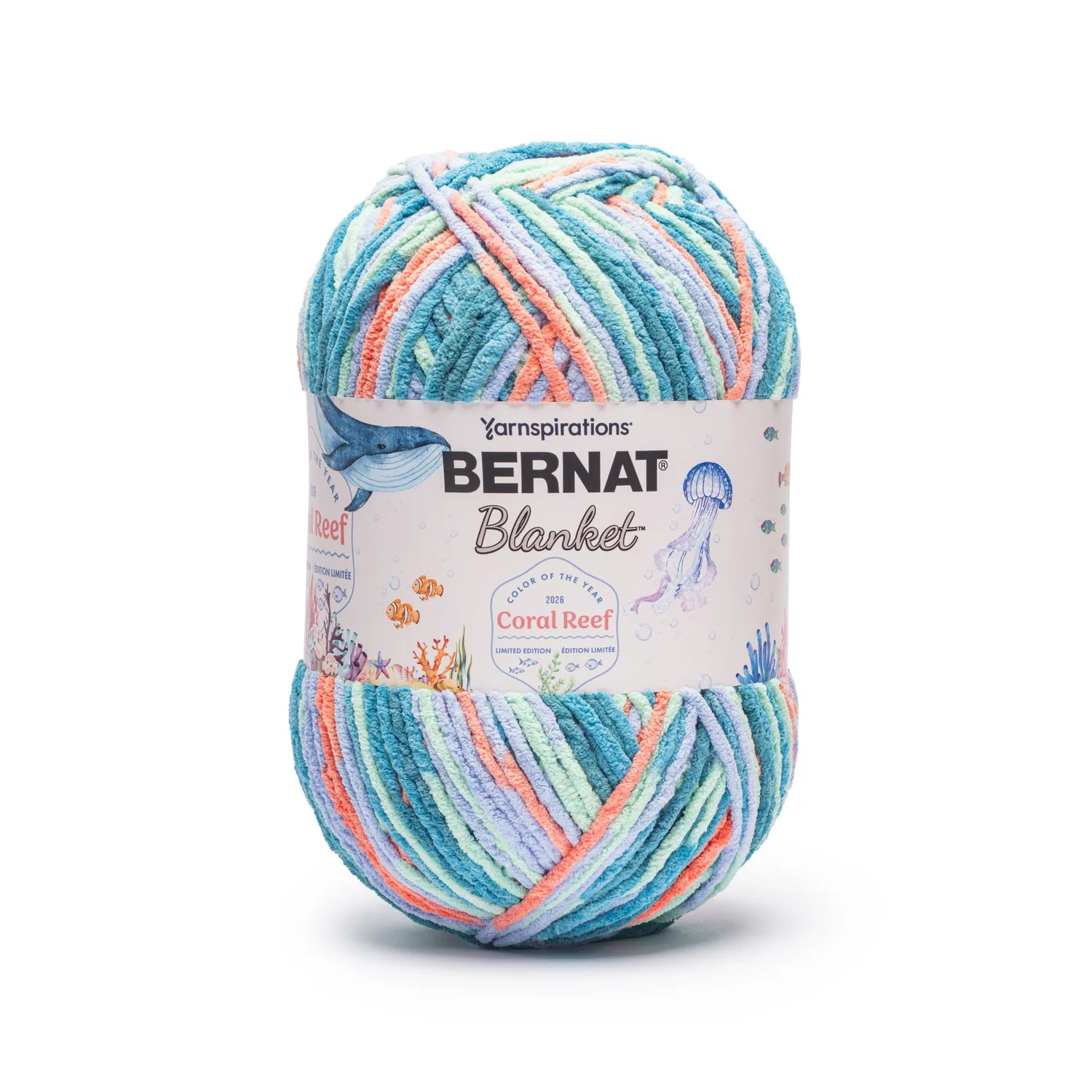 Bernat Blanket 2026 Chenillegarn 1000g Coral Reef plüschig