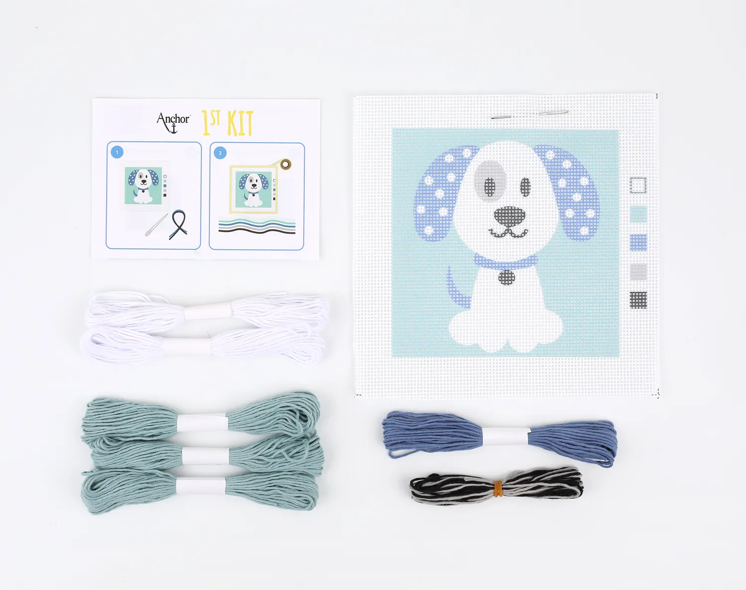 Anchor 1st Kit Puppy Gobelin-Set 15x15cm