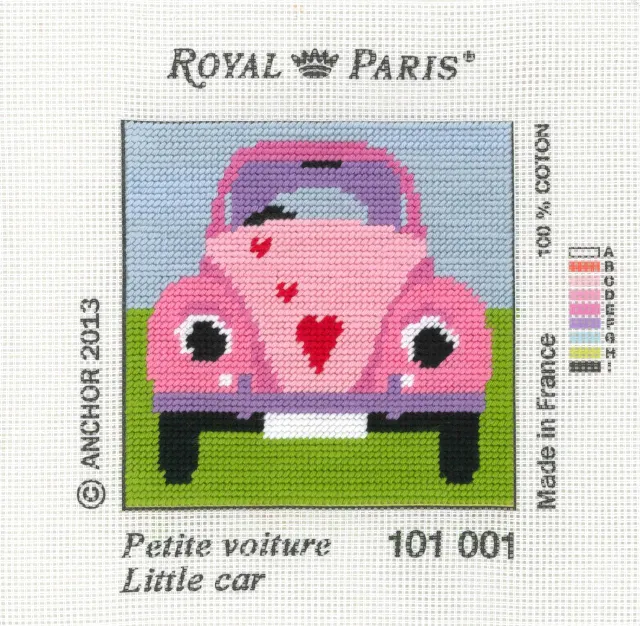 Anchor Royal Paris Little Car Stickbild Auto 15x15 cm