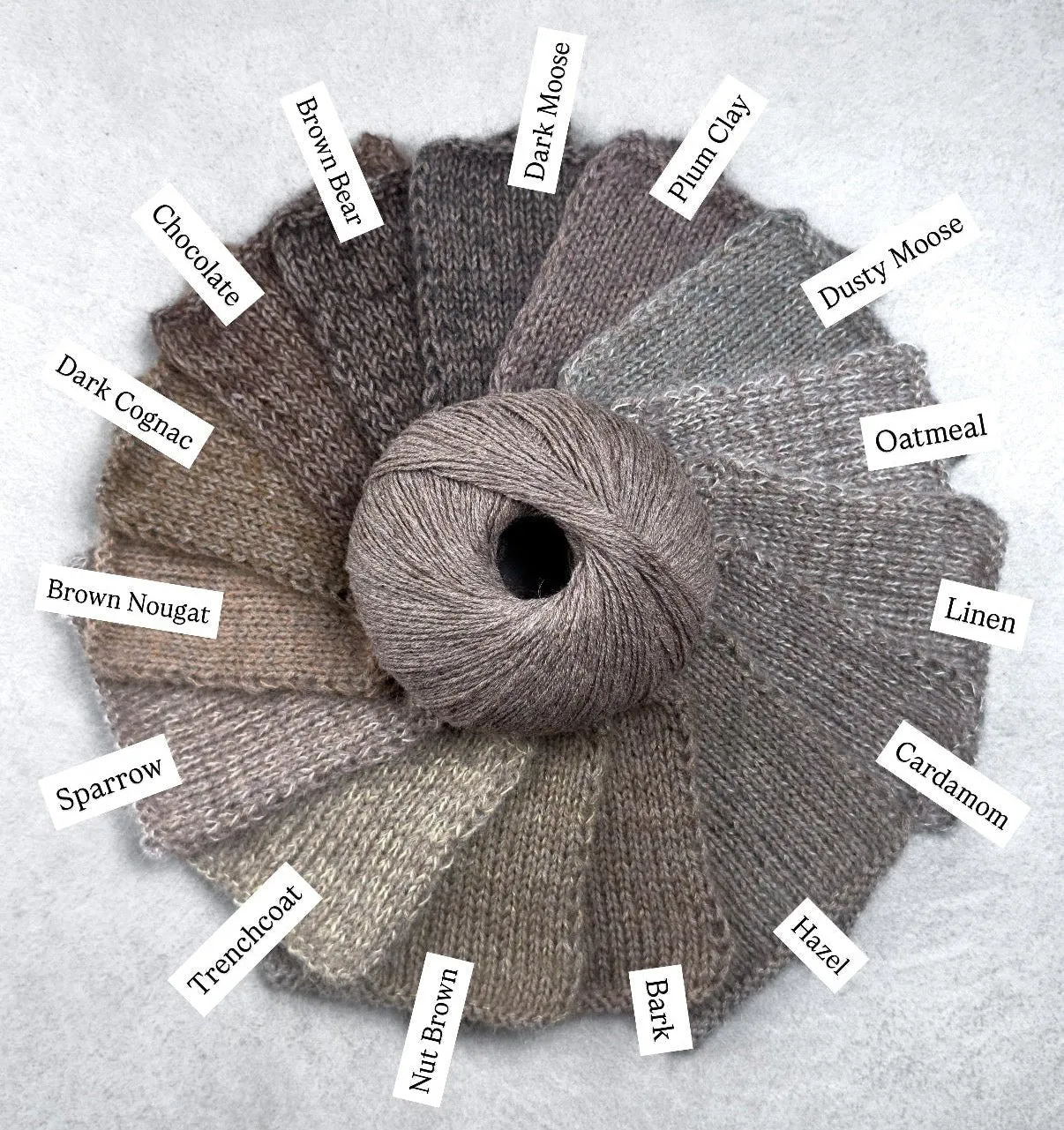 Knitting for Olive Merino Hazel Wolle 50g warmes Graubraun