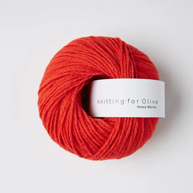 Knitting for Olive Heavy Merino Wolle Blood Orange 125m
