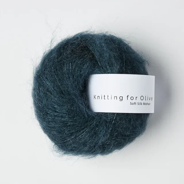 Knitting for Olive Soft Silk Mohair Wolle Deep Petroleum Blue 225m