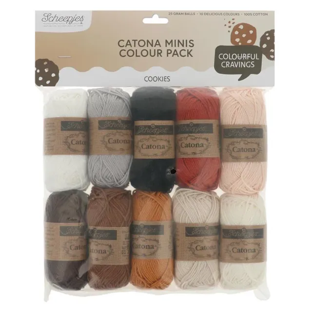 Scheepjes Catona Farbpaket Cookies Baumwollgarn 10x25g