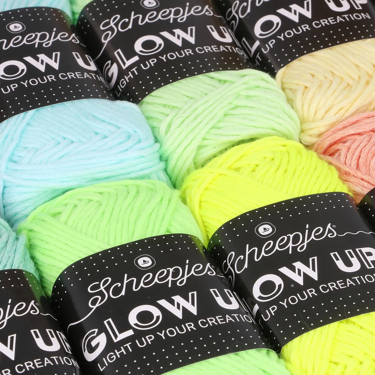 Scheepjes Glow Up Farbpack 10x25g Leuchtgarn leuchtend