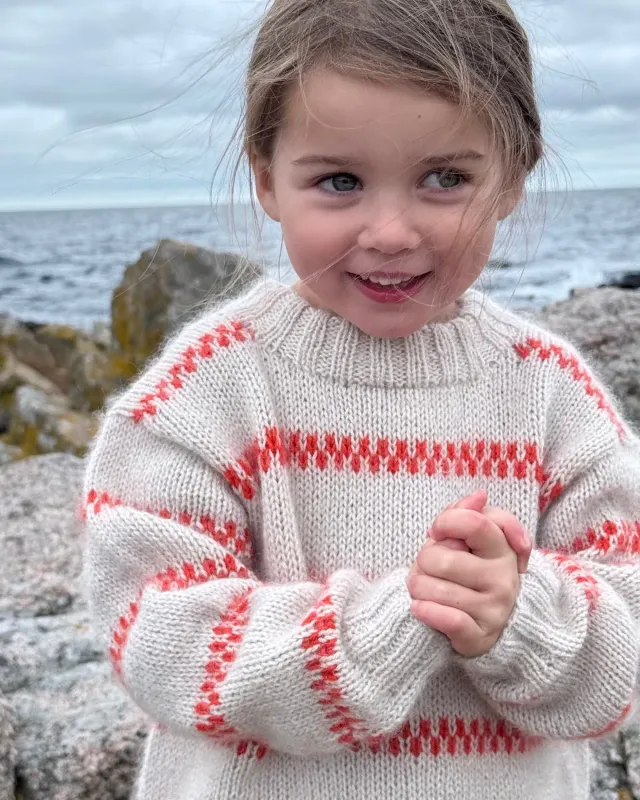 Knitting for Olive Lindgren Sweater Kids Anleitung Streifen