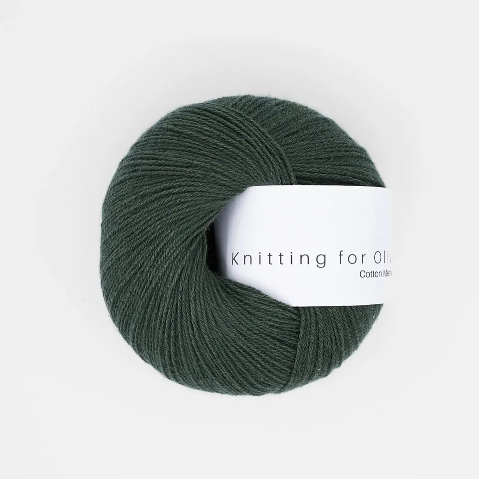 Knitting for Olive Cotton Merino Bottle Green Wolle 50g Baumwolle