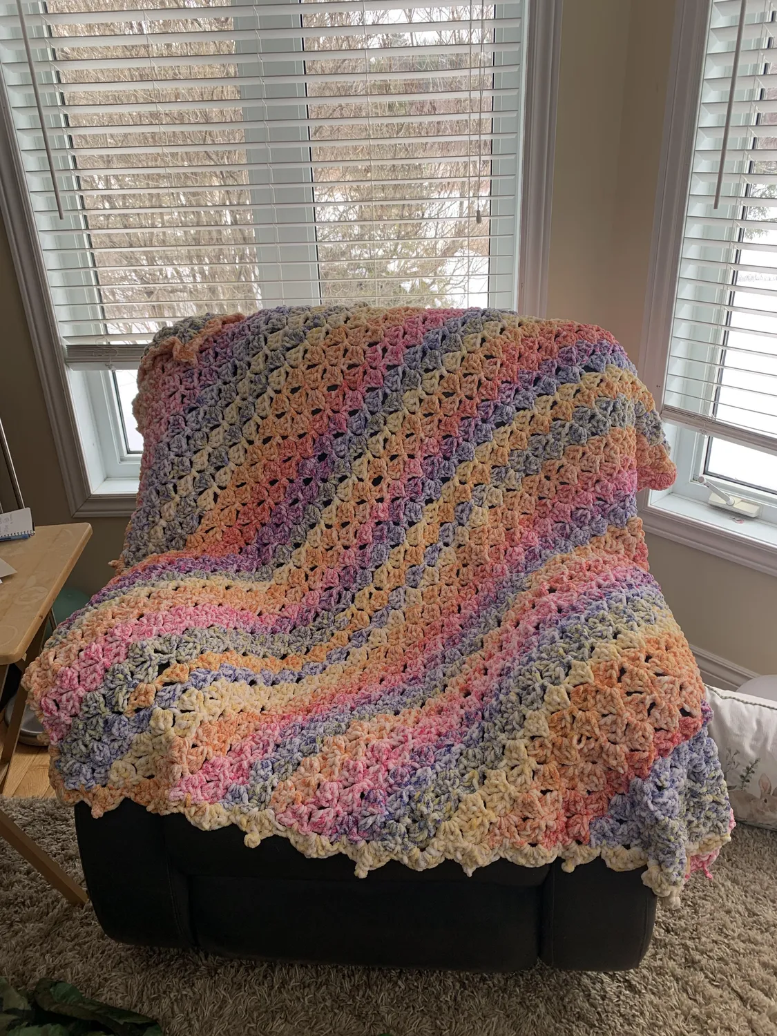 Bernat Blanket Ethereal Stripes Chenillegarn 300g gesprenkelt